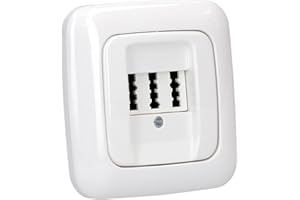 Busch-Jaeger Reflex SI Set: 1x Rutenbeck Anschlußdose TAE 3x6 NFN Up0 rw mit Zentralscheibe + 1x 2511-214 1-fach Rahmen Alpinweiß