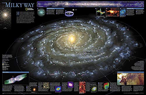 The Milky Way, Tubed: Wall Maps Space (National Geographic Reference Map)