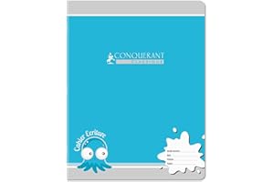 CONQUERANT Lot de 5 Cahiers carte d'apprentissage de l'écriture 17x22 cm 32 pages SEYES 4 mm