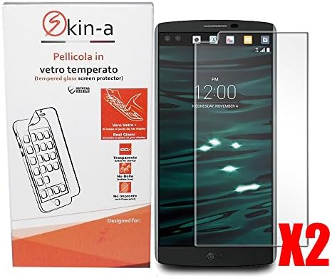 [x2 Pack] skin-a ® Screen protector tempered glass for LG V10 h960 a