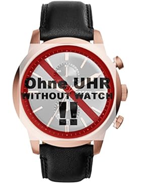 Fossil Uhrband Wechselarmband LB-FS5097 Original Ersatzband FS 5097 Uhrenarmband Leder 24 mm Schwarz