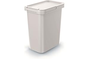 Cubo de reciclaje de forma cuadrada 12L color blanco KEDEN