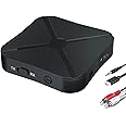 NALACAL Bluetooth 5.0 Audio Transmitter Receiver, 2 in 1 Bluetooth Wireless Audio Adapter Suitable for PC, TV, Headphones, Soundbar, Car TV Loudspeaker, MP3, Home Stereo System