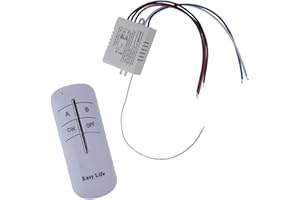 Namvo Interrupteur mural Et Télécommande 2 voies ON/OFF Lumière numérique sans fil Commutateur 200V-245V Radio Digital Light