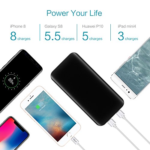 Batterie Externe 25000mAh Power Bank Portable avec Double Port USB et 4 Mode LED Flashlight Ultra-Capacit   Chargeur Portable de Secours pour Smartphone Samung S8 Tablette PSP D   autre USB Via Device
