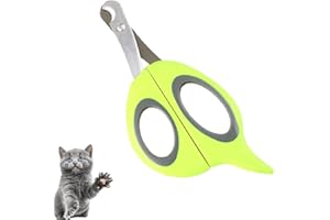 vgggrd Krallenschere Katzen Schere, Profi Katze Nagelknipser, Katzennagelschneider, Krallenschere Liegt gut in der Hand, Cat Nail Clipper für Kleine Hunde, Welpen(Grün)