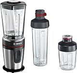 Bosch VitaStyle Mixx2Go MMBM7G3M - Batidora de vaso individual (350 W,...