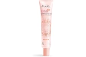 Melvita - BB crème Source de Roses teinte claire - 100% pigments naturels - Certifiée bio - Sans silicone - Couvrance naturelle - Unifie et masque les imperfections - Action 6-en-1 - Tube 40ml