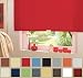 Produktbild Springrollo Mittelzugrollo Schnapprollo Tür Fenster Rollo Vorhang Farbe Rot Breite 62 cm bis 242 cm Höhe 160 cm und 230 cm Stoff blickdicht lichtdurchlässig Sonnenschutz Sichtschutz Blendschutz (122 x 230 cm)