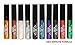 Diamond Glitter & Shimmer Style 10 Piece Liquid Eyeliner Eyeshadow Color Set + Microfiber Pouch Bag