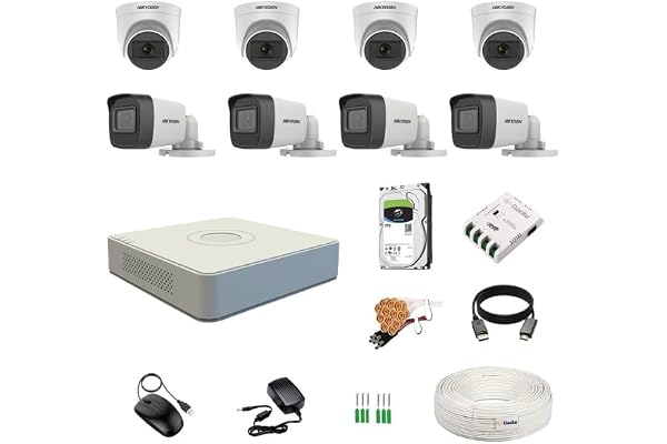 Clocite HIKVISION 8 DVR 5MP 4 4 ( / ) + 2TB HDD + (1+3) 8 CH + BNC DC