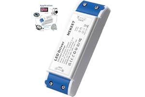 MEKEET Transformateur LED 12V 60W LED Driver,Alimentation LED 12V DC 5A Adaptateur Convertisseur LED Transfo Tension constante pour lampes LED, lampes d'armoire, écran LED et ampoules LED G4, MR11, MR16
