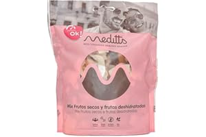 Meditts - Mix de Frutos Secos y Deshidratados 200 gr | Energía/OK | Arándanos, Piña, Coco, Nuez en Grano y Almendra | Snack Natural y Nutritivo | Rico en Fibra y Antioxidantes