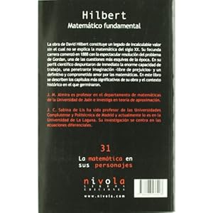 HILBERT. Matemático fundamental. (La matemática en sus personajes)