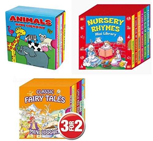 Mini Library Board Books - Bumper End of Season Sale - Special Gift Pack for Toddlers, Children, Babies - Nursery Rhymes Board Book - Fairy Board Book - Animal Board Book Mini Library - 18 Board Books Collection Set - RRP £15.96 - Yours for Just £9.99 - While Stock Lasts!