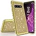 Produktbild Sycode Strass Diamant Bling Glitzer Überzug Silikon Hülle Case Durchsichtig Schutzhülle für {Samsung Galaxy S10 Plus} Kristall Glänzend Bumper Case HandyHülle-Gold