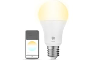 Chuango A609W Lampadina Smart E27 Wifi - Lampadina Intelligente Bianca per Risparmio Energetico - Regolabile da Smartphone e Compatibile con Alexa, Google Home, Siri - Potenza 10W