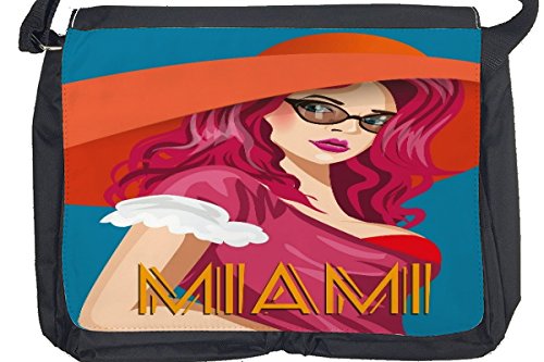 Preisvergleich Produktbild Umhänge Schulter Tasche Urlaub Reisebüro Miami bedruckt