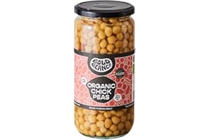 Bold Bean Co Organic Chickpeas. 1 x 700g Jar, All Natural Ingredients, Suitable for Vegans