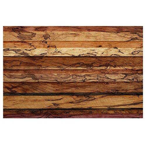 Designtapete Vliestapete Premium Woody Flamed Holz Fototapete Holzoptik Tapete Breit Vlies3D Fototapete, Größe HxB: 320cm x 480cm - 4