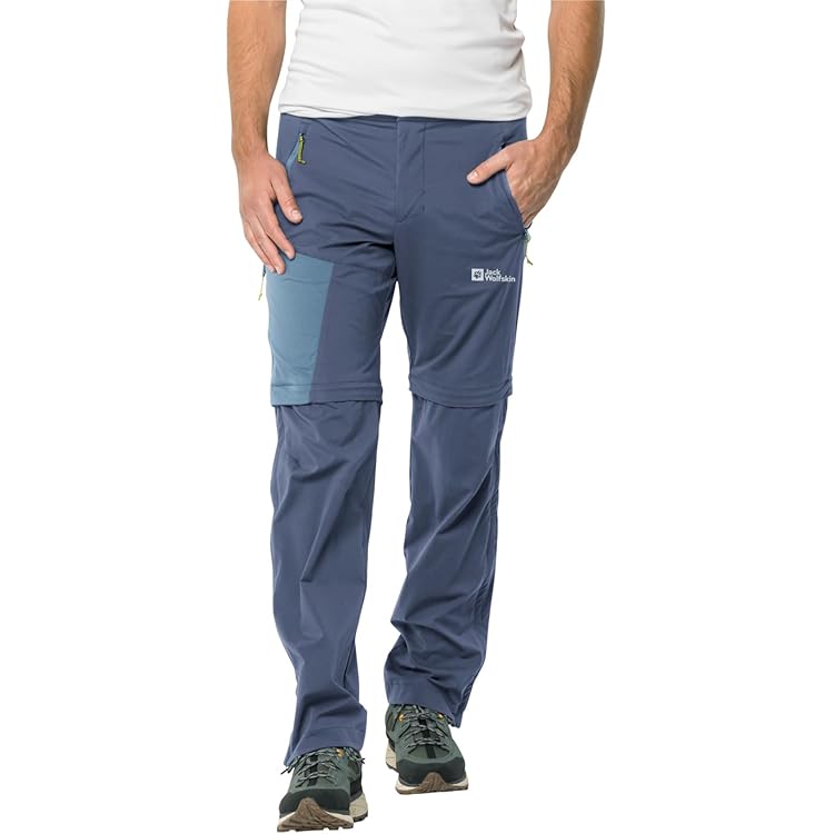Jack Wolfskin Herren Glastal Zip Away Pants M Wanderhose, Dark Sea  