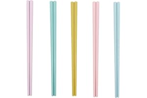 SUFUNE 5 Paia Set Bacchette Sushi in Fibra di Vetro 23cm, Bacchettes in Lega Riutilizzabili Lavabili in Lavastoviglie, Chopsticks Stile Classico Giapponesi Antiscivolo per Ristoranti Famiglie