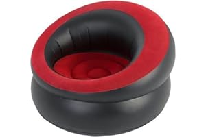 VIVAAS Red Inflatable Gaming Chair, Air Sofa, Single Seat, 80D x 47W x 80H cm, Modern Style, Ideal for Indoor & Outdoor Use