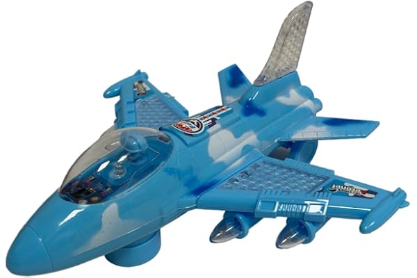 Avion jouet avec lumières sons et mouvement mystère bump & Go avion super jet jouet avec mouvement avec lumières sons musique avion grand jouet, couleurs assorties