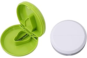 SSRDFU - Séparateur de pilules 2, Coupe-Pilule pour séparer et Transporter des médicaments, pilulier avec Lames pour Petites et Grandes pilules