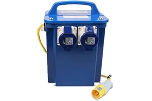 CONNEXION ELECTRICAL LTD 3.3kVA Step Up Transformer 2x16 Amps Outlet 240V 16 Amps 110V Plug with 1.5m Cable for Work Sites and Construction