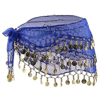 Costume De Danse Du Ventre Vintage Adulte - écharpe De Hanche Avec Perles Et Pièces, Sur Mesure, Satin