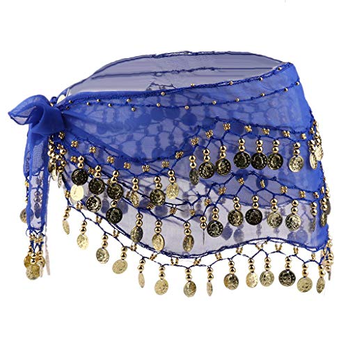 YiLang Ceinture Danse Orientale Femme Fille Foulard Danse du Ventre Belly Dance Soie Foulard à Sequin Écharpe Déguisement