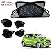 Auto Pearl - Premium Quality Full Foldable Magnetic Zipper Sun Shades Car Curtain For - Chevrolet Beat - Set of 4 Pcs RS.1099.00
