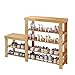Produktbild Lagerregal ZHIRONG 4. Stock Schuhregal 100% Bambus Stehend High & Low Level Kind Schuh Bank Eingangstür Organizer (Größe : 110 * 27 * 82CM)