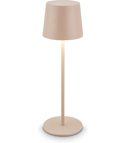 Lampe De Table Sans Fil Rechargeable LED Dimmable Dorée - 3000K RGB 8 Couleurs IP54