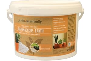 GARDENING NATURALLY Diatomaceous Earth for Potting Soil and Compost Improver – Improves Soil Structure, Moisture Retention and Nutrient Uptake for Healthy Root Growth in Pots, Beds and Peat-Free Compost Mixes (500g)
