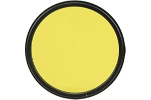 CCYLEZ Filtr Obiektywu 52 Mm, Wodoodporny Obiektyw ze Szkła Optycznego z Ramą ze Stopu Aluminium do Aparatów Cyfrowych (Żółty)