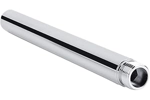 TIIYEE Duschkopf Verlängerungsrohr, Edelstahl Duscharm Verlängerung G1/2 Gewinde Runde Dusch Handbrause Extender Badzimmer Badzubehör Verlängerungsarm Gerade Duschverlängerungsarm für Badezimmer Decke Silber