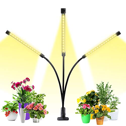 LED Pflanzenlampe, GLIME Pflanzenlicht Vollspektrum 30W 60 LEDs Grow Lampe 3 Arten Lichtmodus 5 Stufen Helligkeit Pflanzenleuchte 3H/6H/12H Timing-Funktion Grow Light für Garten Zimmerpflanzen