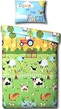 Farmyard Animals Junior Bed/Toddler Bed Duvet Cover Bed Set - Including Matching Pillowcase