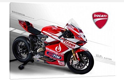 Ducati 1199 Panigale 30x20 Inch Canvas - World Superbike Framed Picture Print