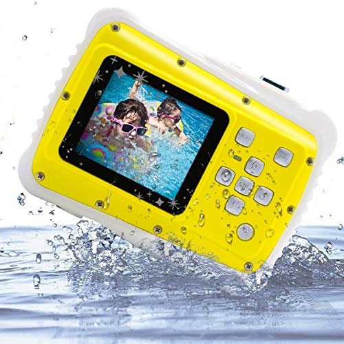 Vmotal GDC5262 Appareil Photo numérique étanche avec Zoom numérique 8X / 8MP / Écran LCD TFT de 2 Pouce/caméra étanche pour Enfants Cadeau de Noël (Jaune)