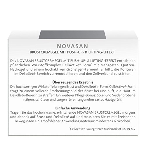 NOVASAN® Brustcremegel mit Push-up- & Lifting-Effekt | für optische Brustvergrößerung und ein festeres Gewebe | remodelliert die Konturen im Dekolletébereich | milder Hautfalten und Dehnungsstreifen | mit dem pflanzlichem Wirkstoff-Komplex CellActive®-Form | 50ml - 3