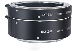 Venidice EXT-Z-M Autofokus Makro Zwischenringe, Extension Tube für Z Mount Z6 Z7 Z50 Mikro SLR Digitalkamera, Metal Ring+Plastic Body, für Makro fotographie, Black (12+20mm)