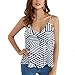Produktbild TIFIY Frauen Sommer V-Ausschnitt T-Shirt Ärmellos Camisole Smock Casual Tops Bluse Weste Tank (S, Weiß)