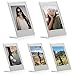 Price comparison product image Woodmin 2x3 inch Clear Acrylic “L” Vertical Desk Slant Photo Frame for Fujifilm Instax Mini Films (5 packs)