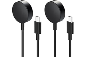 AUSTUO 2 pack Upgrade Watch Charger Compatible with Samsung Galaxy Watch 6 Classicc/6/5/5 Pro Charger, Charging Dock with Aluminum Alloy Case, USB C Wireless Charging Cable-3.3FT/1M