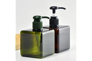 DAZZLEEX Bottiglie riutilizzabili in plastica ambrata da 250 ml, per bagno, cucina, sapone liquido, shampoo, balsamo, lozioni, contenitore da viaggio (trasparente)