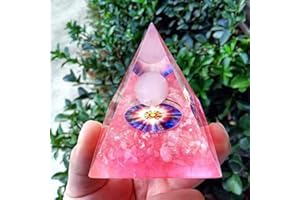 ycyingcheng Crystal Positive Energy Generator Orgonite Pyramid Protection Pyramid Energy Crysta Protection Crystal and Stone Pyramid Energy Generator for Home Decor Indoor