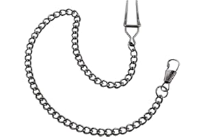 TIONG Montre de poche de 35,6 cm avec fermoir torsadé épais et mousqueton, montre de poche Albert Chain Link Gilet pour votre montre de poche